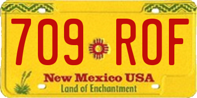 NM license plate 709ROF