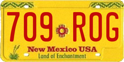 NM license plate 709ROG