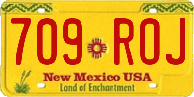NM license plate 709ROJ