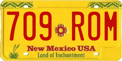 NM license plate 709ROM