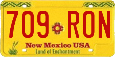 NM license plate 709RON