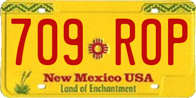 NM license plate 709ROP
