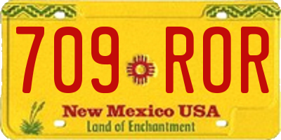 NM license plate 709ROR