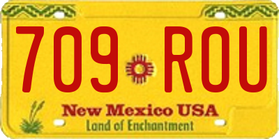 NM license plate 709ROU