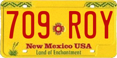 NM license plate 709ROY