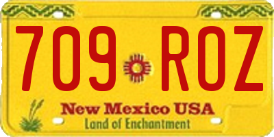 NM license plate 709ROZ