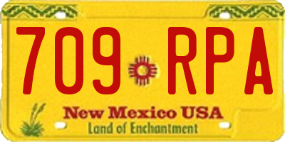 NM license plate 709RPA
