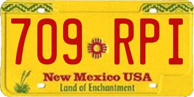 NM license plate 709RPI