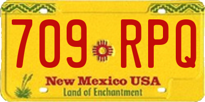 NM license plate 709RPQ