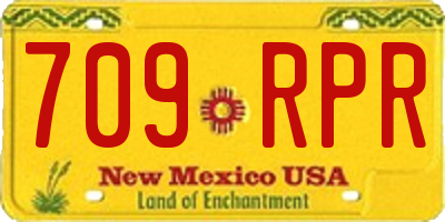 NM license plate 709RPR
