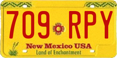 NM license plate 709RPY