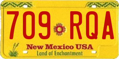NM license plate 709RQA