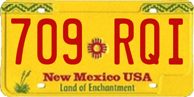 NM license plate 709RQI
