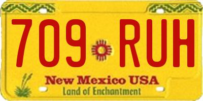 NM license plate 709RUH