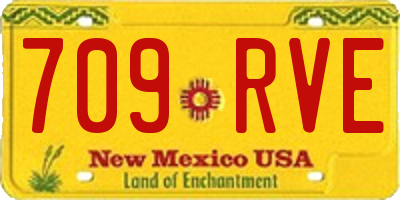 NM license plate 709RVE