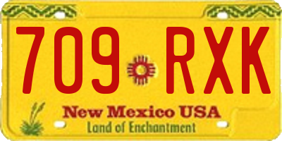 NM license plate 709RXK