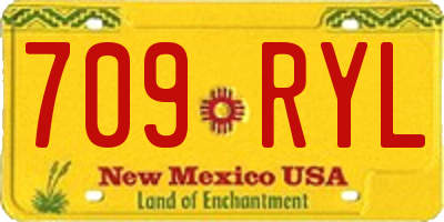 NM license plate 709RYL
