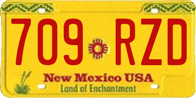 NM license plate 709RZD