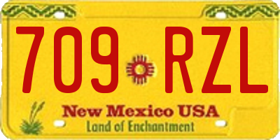 NM license plate 709RZL
