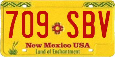 NM license plate 709SBV