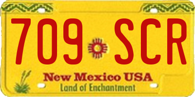 NM license plate 709SCR