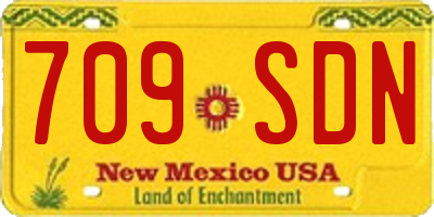 NM license plate 709SDN