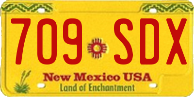 NM license plate 709SDX