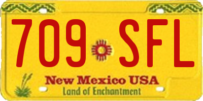 NM license plate 709SFL