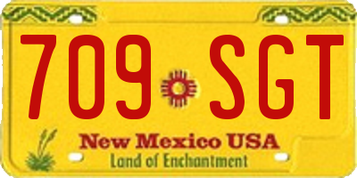 NM license plate 709SGT