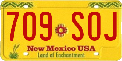 NM license plate 709SOJ
