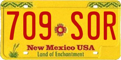 NM license plate 709SOR