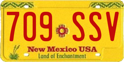 NM license plate 709SSV