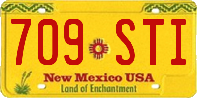NM license plate 709STI