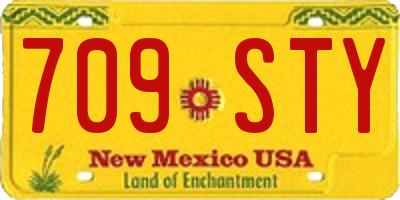 NM license plate 709STY