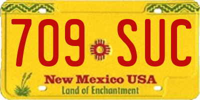 NM license plate 709SUC