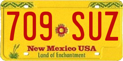 NM license plate 709SUZ