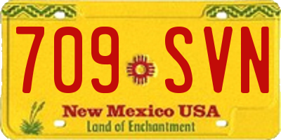 NM license plate 709SVN