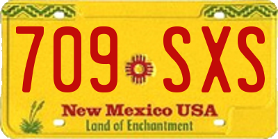NM license plate 709SXS