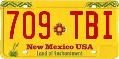 NM license plate 709TBI