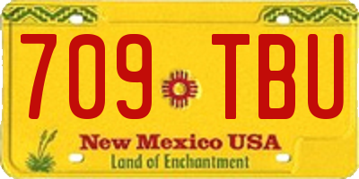 NM license plate 709TBU