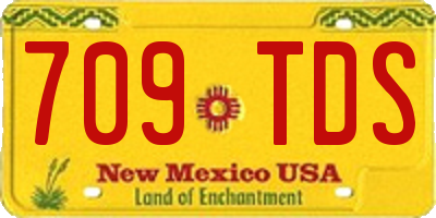 NM license plate 709TDS