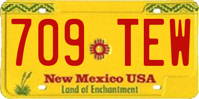 NM license plate 709TEW