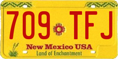 NM license plate 709TFJ