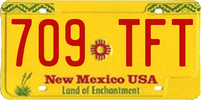 NM license plate 709TFT