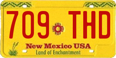 NM license plate 709THD