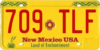 NM license plate 709TLF