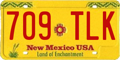 NM license plate 709TLK