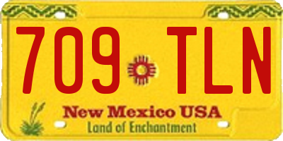 NM license plate 709TLN