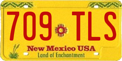 NM license plate 709TLS