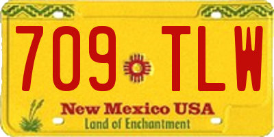 NM license plate 709TLW